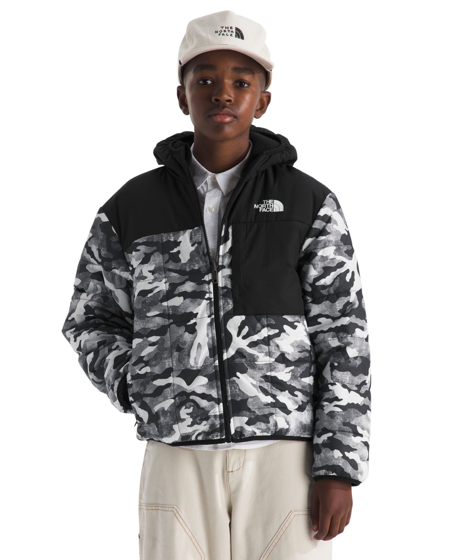 Boys' 6-20 Reversible Shasta Full-Zip Hooded Printed Jacket