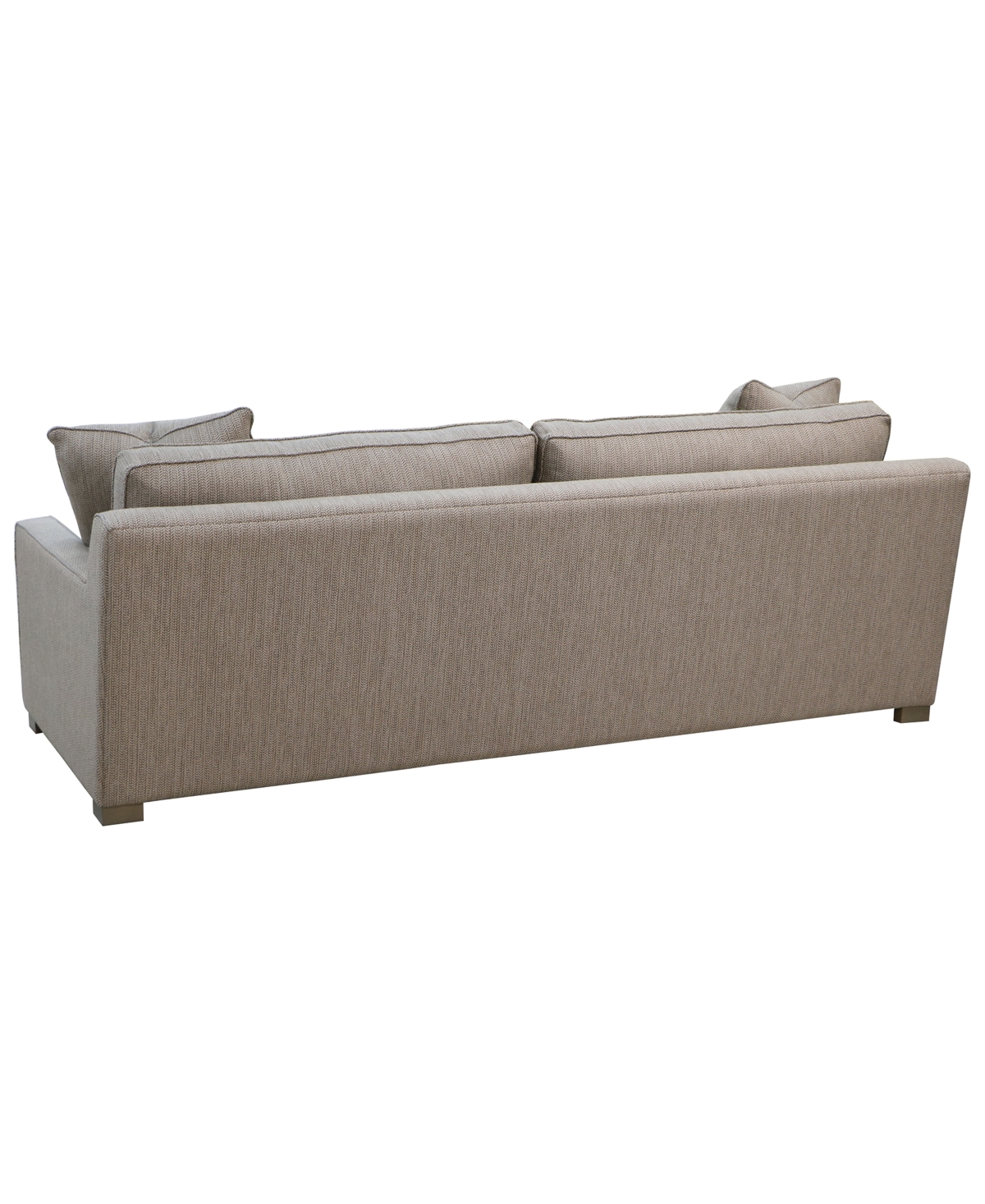 Macy's Stacia 97" Fabric Deep Seated Sofa In Brown