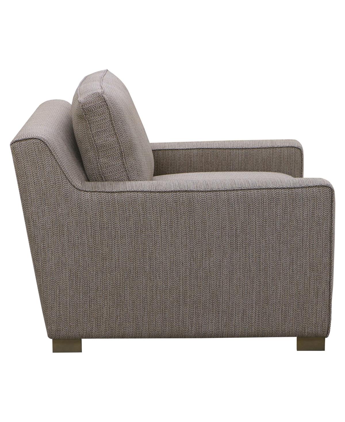 Macy's Stacia 37" Fabric Fully Padded Chair In Brown