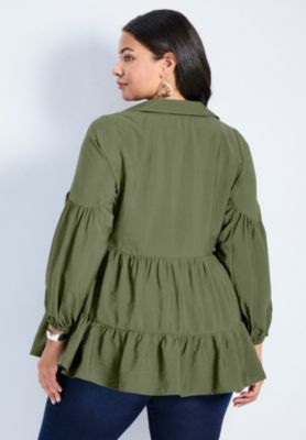 Women's Plus Size Amari Tiered Tunic Shirt