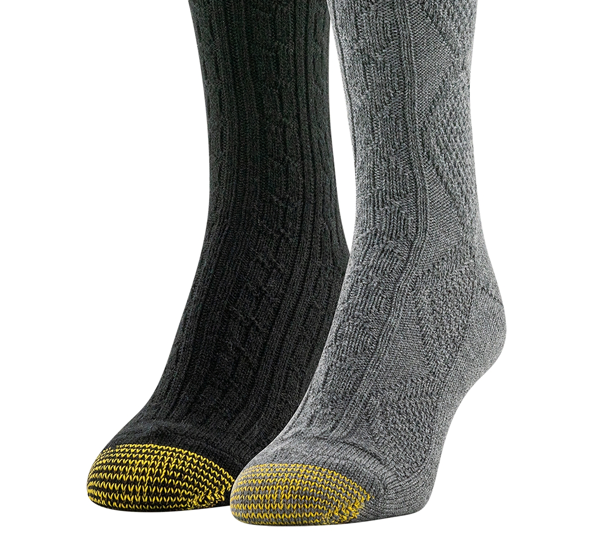 Gold Toe Women's 2-Pack Diamond Cable Crew Socks