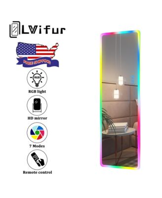 RGB LED Full-Length Mirror with Adjustable Ambient Light