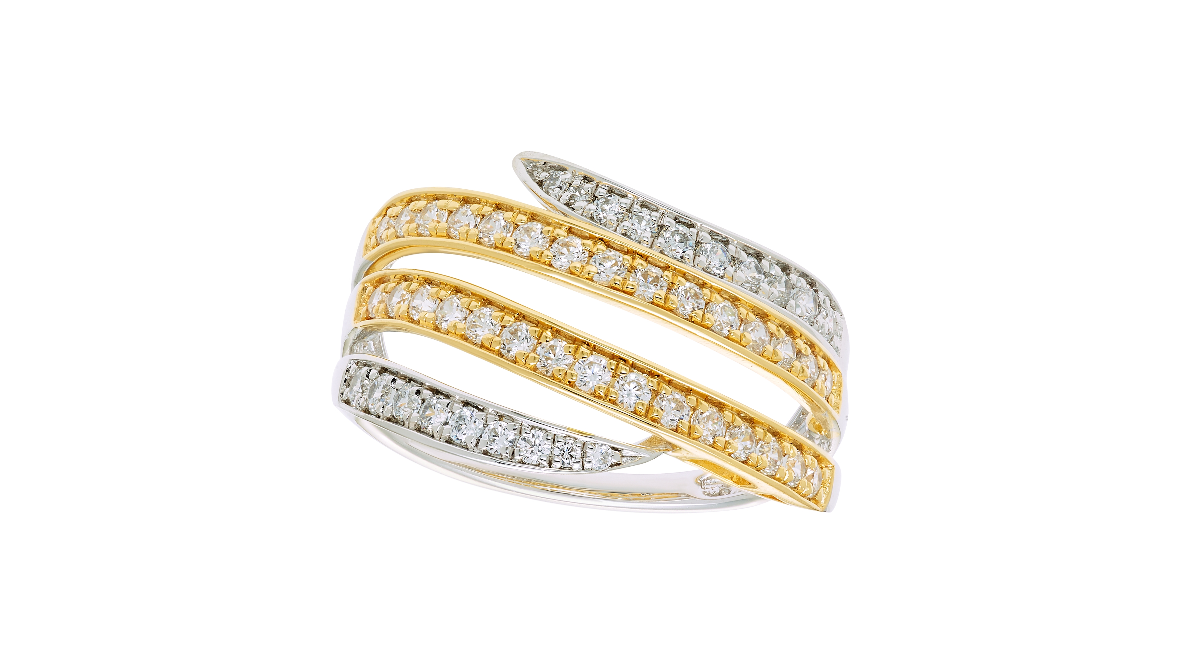 Macy's Diamond Ring (3/4 ct. t.w.) in 14k White and Yellow Gold