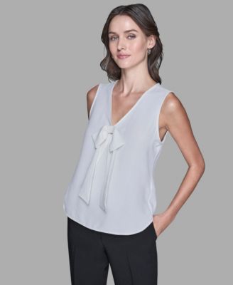 Women's Sleeveless Bow Detail Top