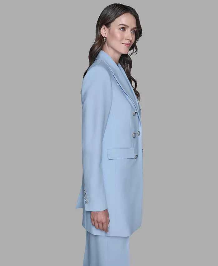 Women's Long One-Button Blazer Jacket - thumbnail 3