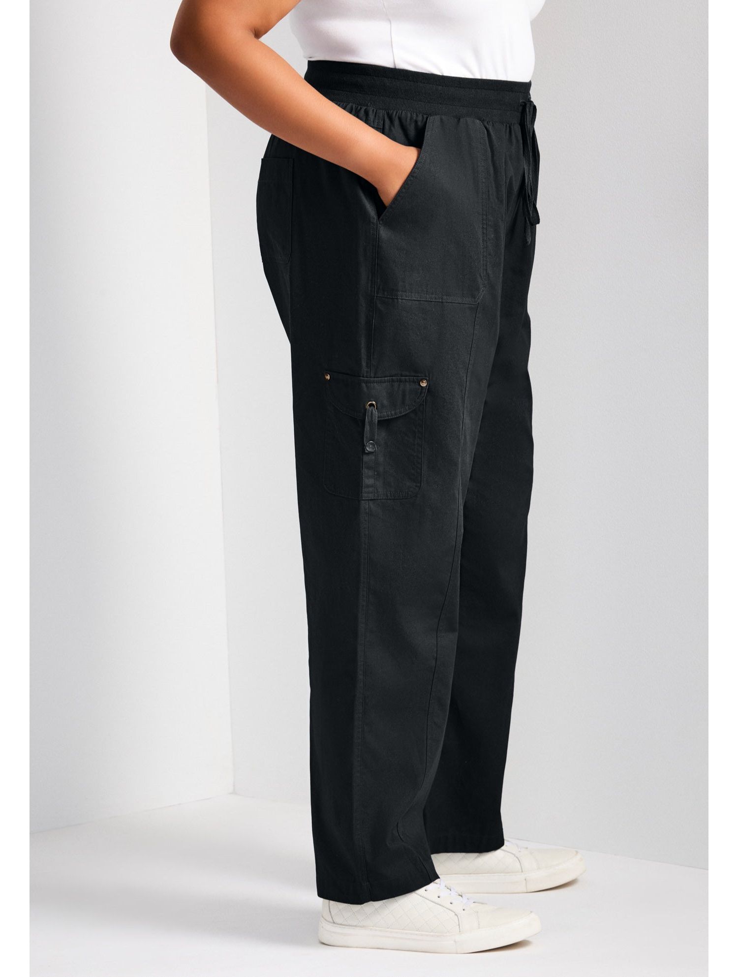 Women's Plus Size Cotton Cargo Pant