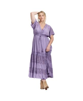 Women's Plus Size Raven Lace Maxi Dress