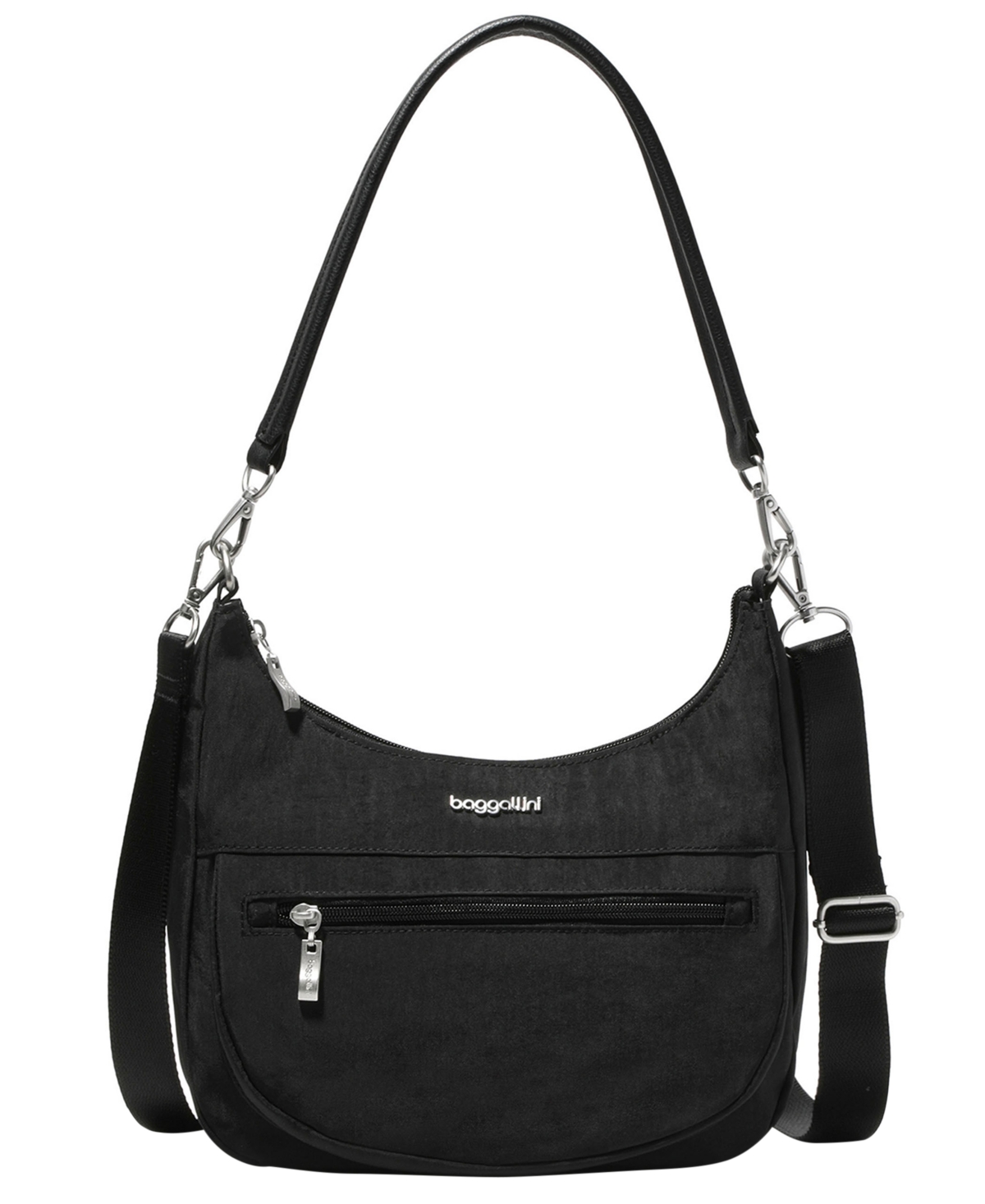 Baggallini Pocket Half Moon Bag In Black