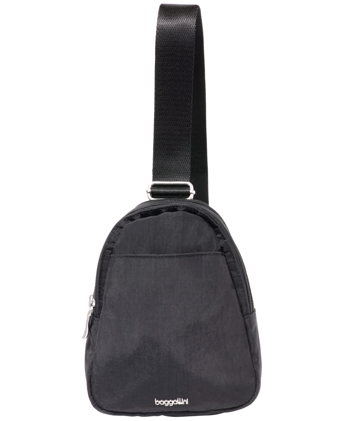 Baggallini Mini Double Zip Sling Bag In Black