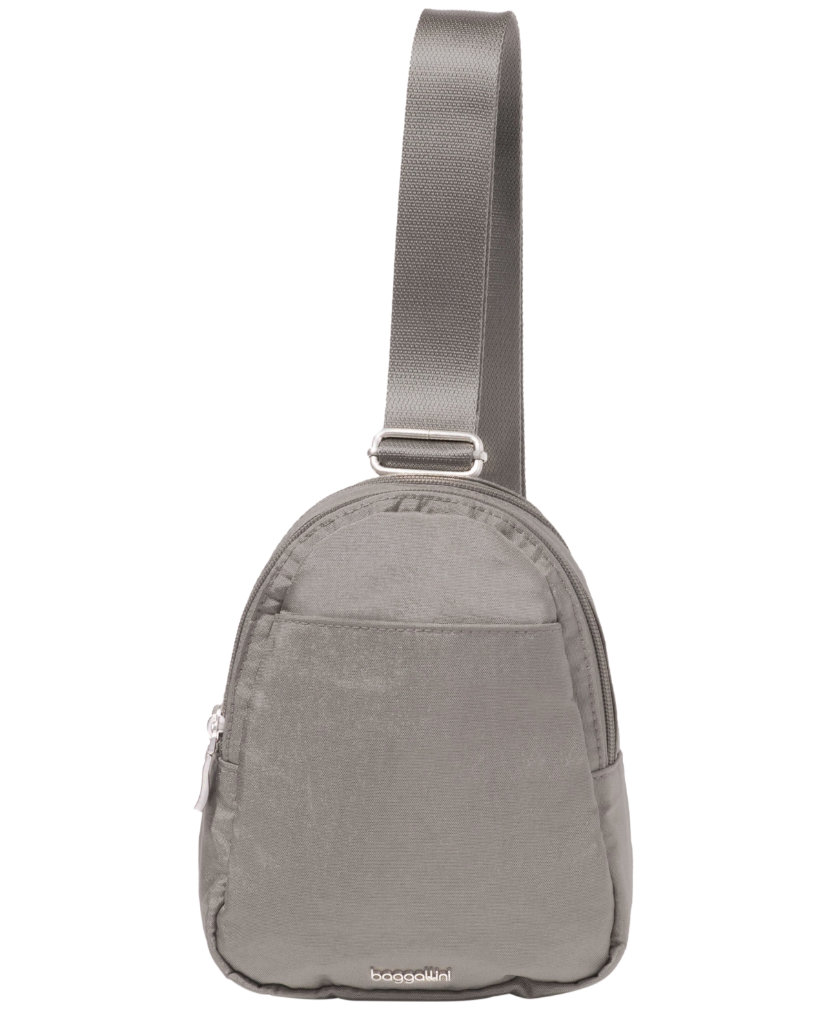 Baggallini Mini Double Zip Sling Bag In Gray
