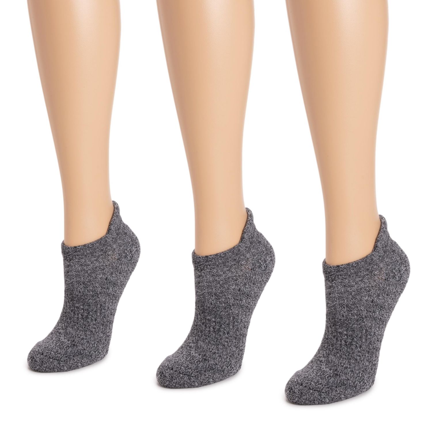 Women's 3 Pack Nylon Compression Ankle Socks, One