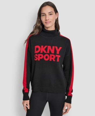 DKNY - Women's Long-Sleeve Jacquard Logo Sweater