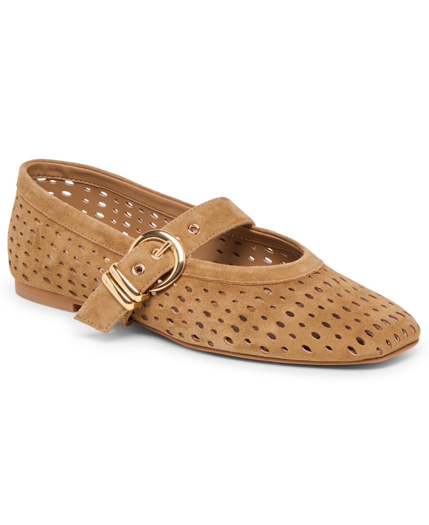 Women's Mikel Perforated Buckle Mary Jane Flats