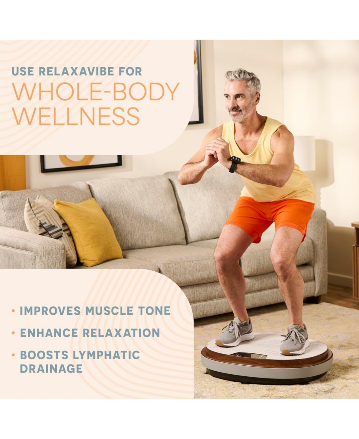 Lifepro 4D Vibration Plate Machine – Full Body Workout, Recovery & Lymphatic Drainage with Triple Motor & Silent Operation