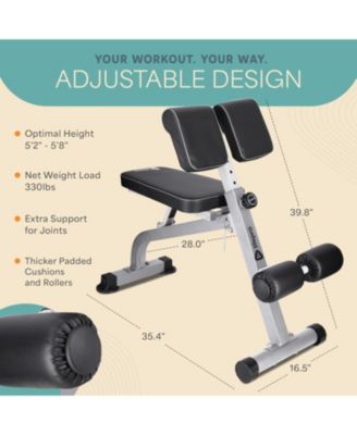 SculptTrainer Roman Chair – Adjustable Hyperextension Bench for Core, Back & Ab Workouts – Foldable Home Gym Equipment