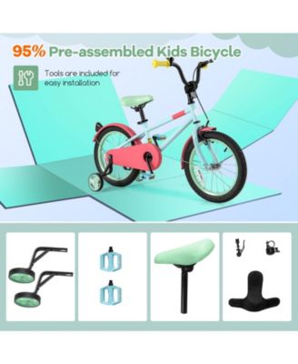 16 inches Kids Bike with Adjustable Handlebar and Saddle