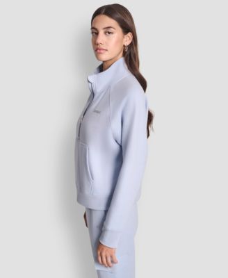 DKNY Women's Studded-Logo Half-Zip Sweatshirt