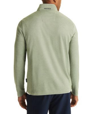 Men's Striped Quarter-Zip Sweatshirt