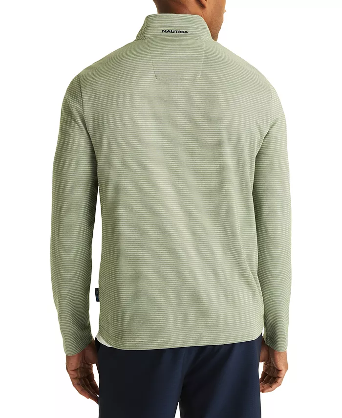 Men's Striped Quarter-Zip Sweatshirt - thumbnail 6