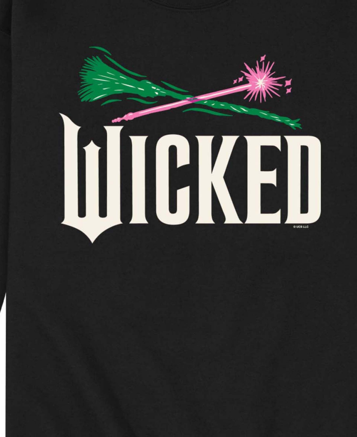 Airwaves Men's Wicked Part 2 Broom And Wand Logo Long-sleeve Sweatshirt In Black