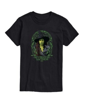AIRWAVES - Men's Wicked Part 2 Art Noveau Frame Elphaba Graphic Printed Short-Sleeve T-Shirt