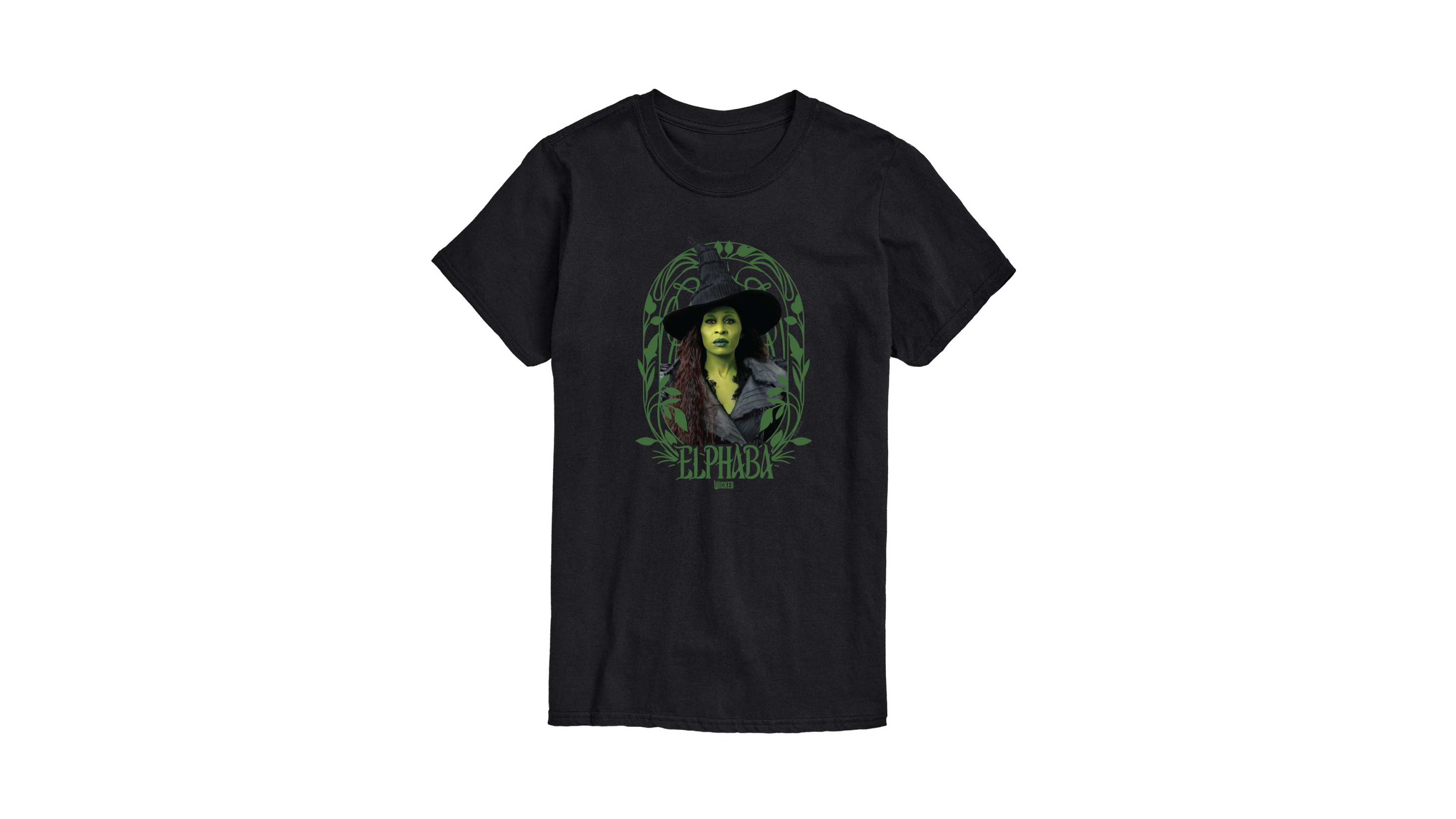 Airwaves Men's Wicked Part 2 Art Noveau Frame Elphaba Graphic Printed Short-Sleeve T-Shirt