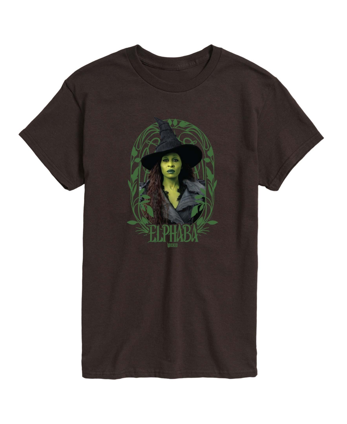 Airwaves Men's Wicked Part 2 Art Noveau Frame Elphaba Graphic Printed Short-Sleeve T-Shirt