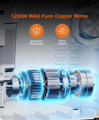 1200W Electric Meat Grinder with Sausage Tubes, Kibbe Kit, and Cleaning Brush