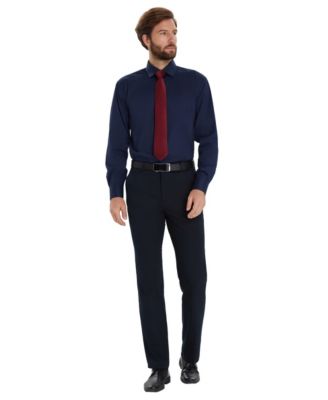 Men's Solid Regular-Fit Dress Shirt