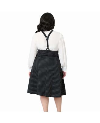 Plus Size Suspender Swing Skirt