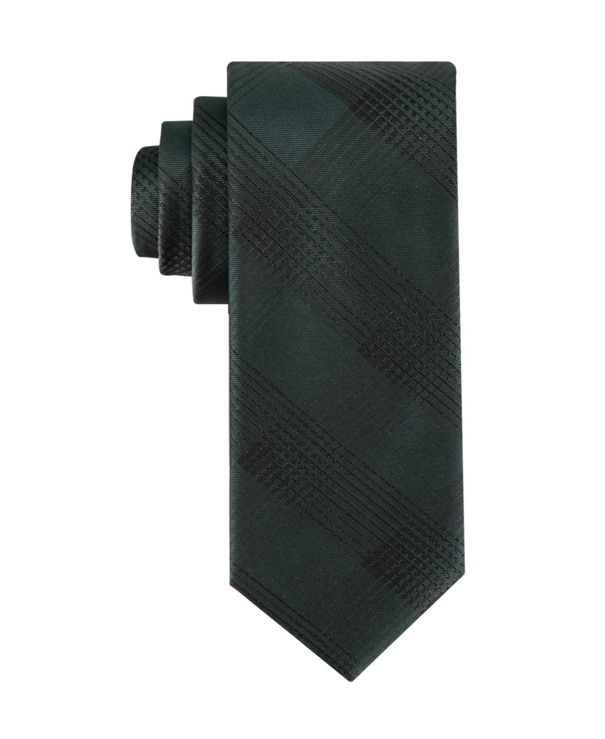 Calvin Klein Men's Evelyn Lurex Plaid Tie In Green