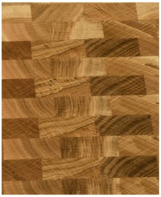 Butcher Block Chopping Oak End Grain Board, 13.75" x 1.5"