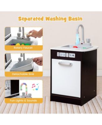 Kids Corner Pretend Kitchen Playset with Separated Washing Basin