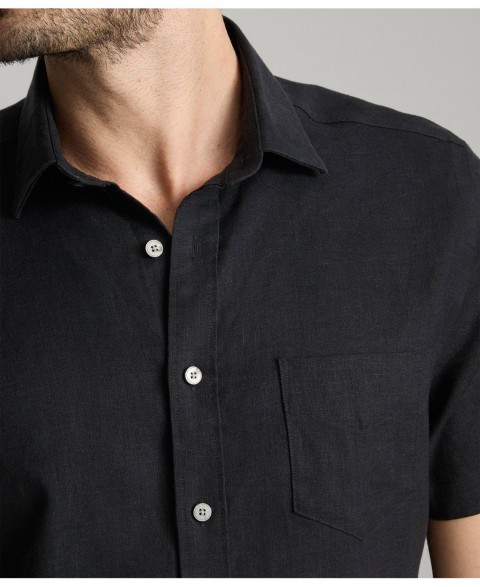 Мужские рубашки UNTUCKit Men's Regular Fit Wrinkle Resistant Linen Cameron Button Up Shirt