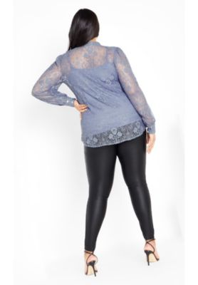 Women's Plus Size Jade Lace Shirt