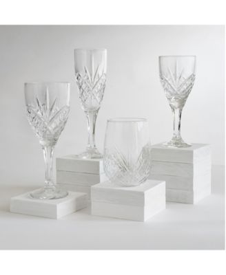 Dublin Crystal Champagne Flutes, Set of 8
