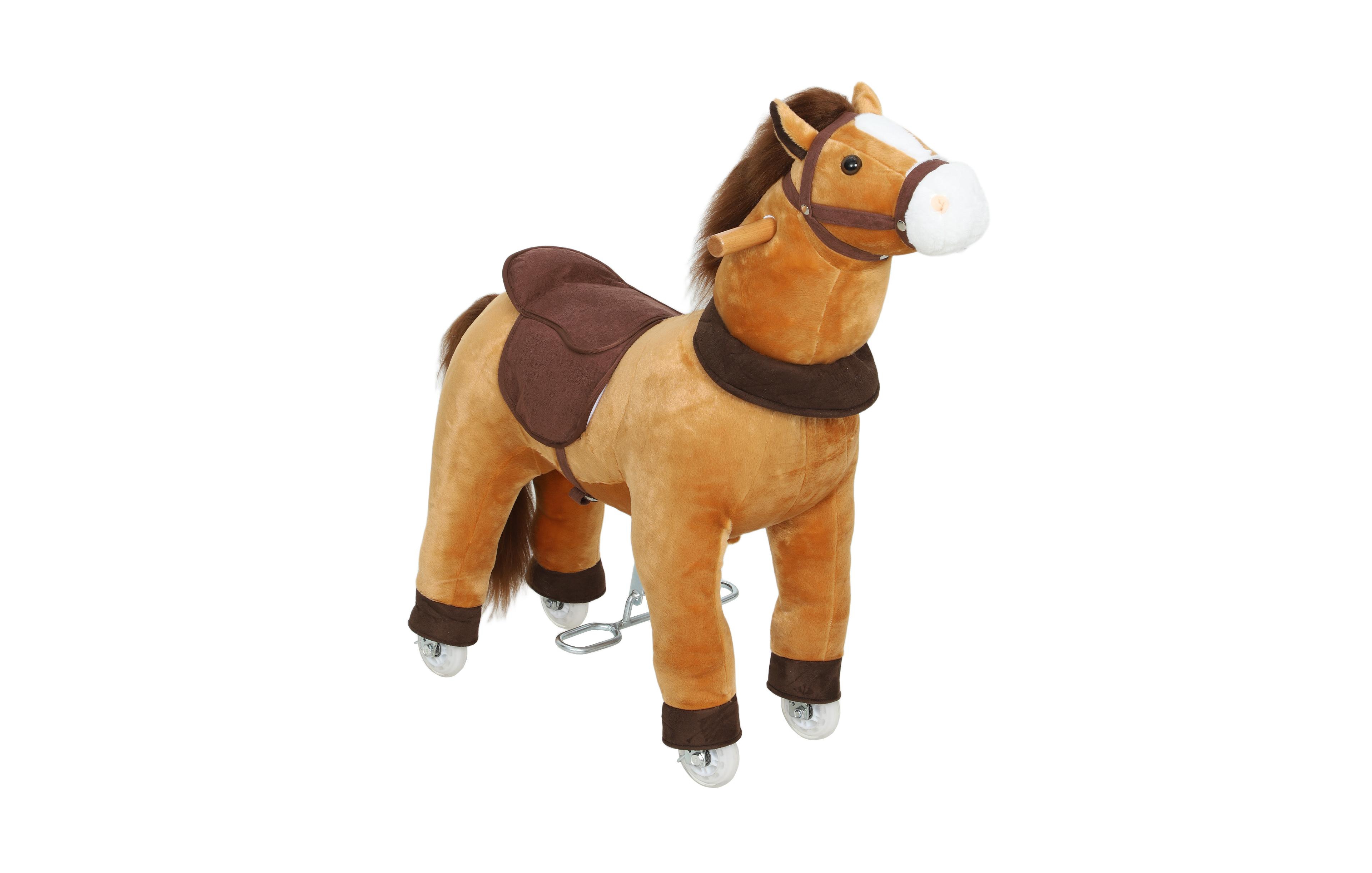 Qaba Ride on Horse for Ages 3-5, 29.5 Inch Plush Riding Pony