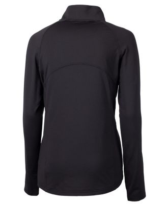 Women's Cutter and Buck Adapt Knit Stretch Half Zip Long Sleeve Pullover