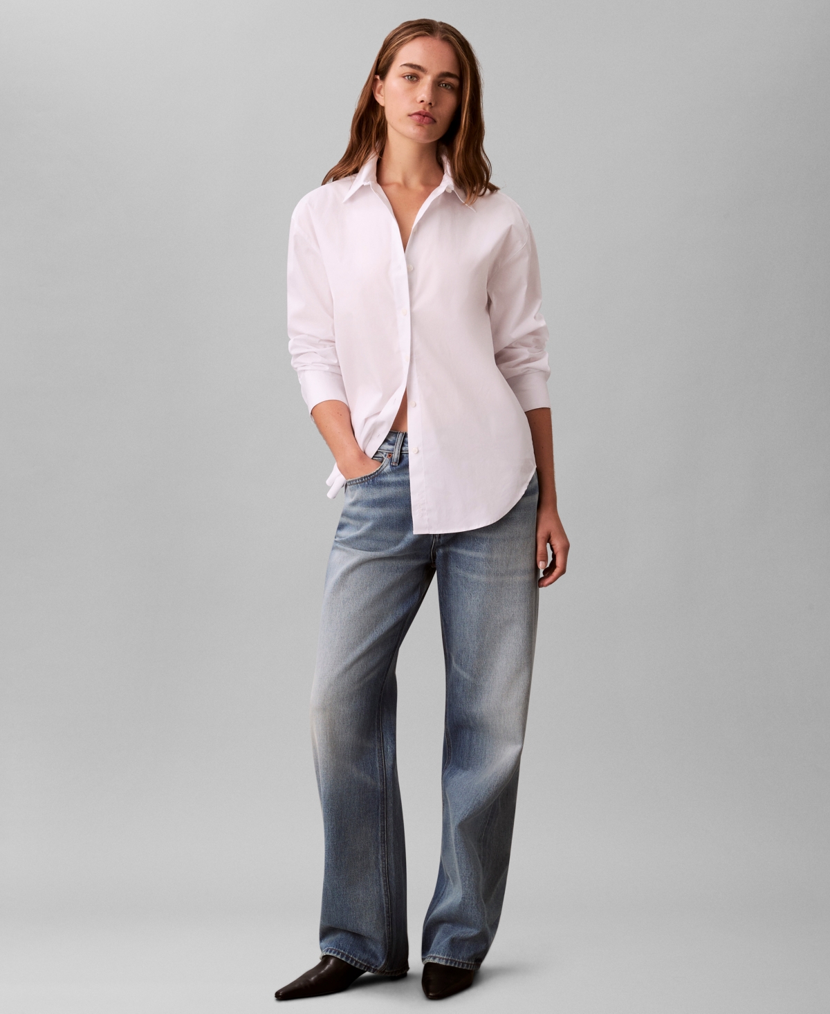 Calvin Klein Women's Relaxed Button-Down Shirt