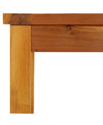 Garden Bench Brown Solid Acacia wood 70.9 in x 13.8 in x 17.7 in