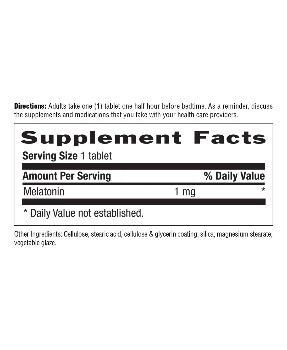 Country Life Melatonin (Rapid Release) ,1 Mg ,60 Tabs