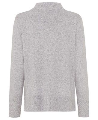 Women's Melange Knit Mock Neck