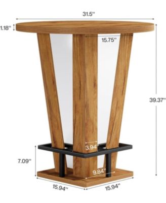 Round Bar Table, 39.4" H, for Small Spaces