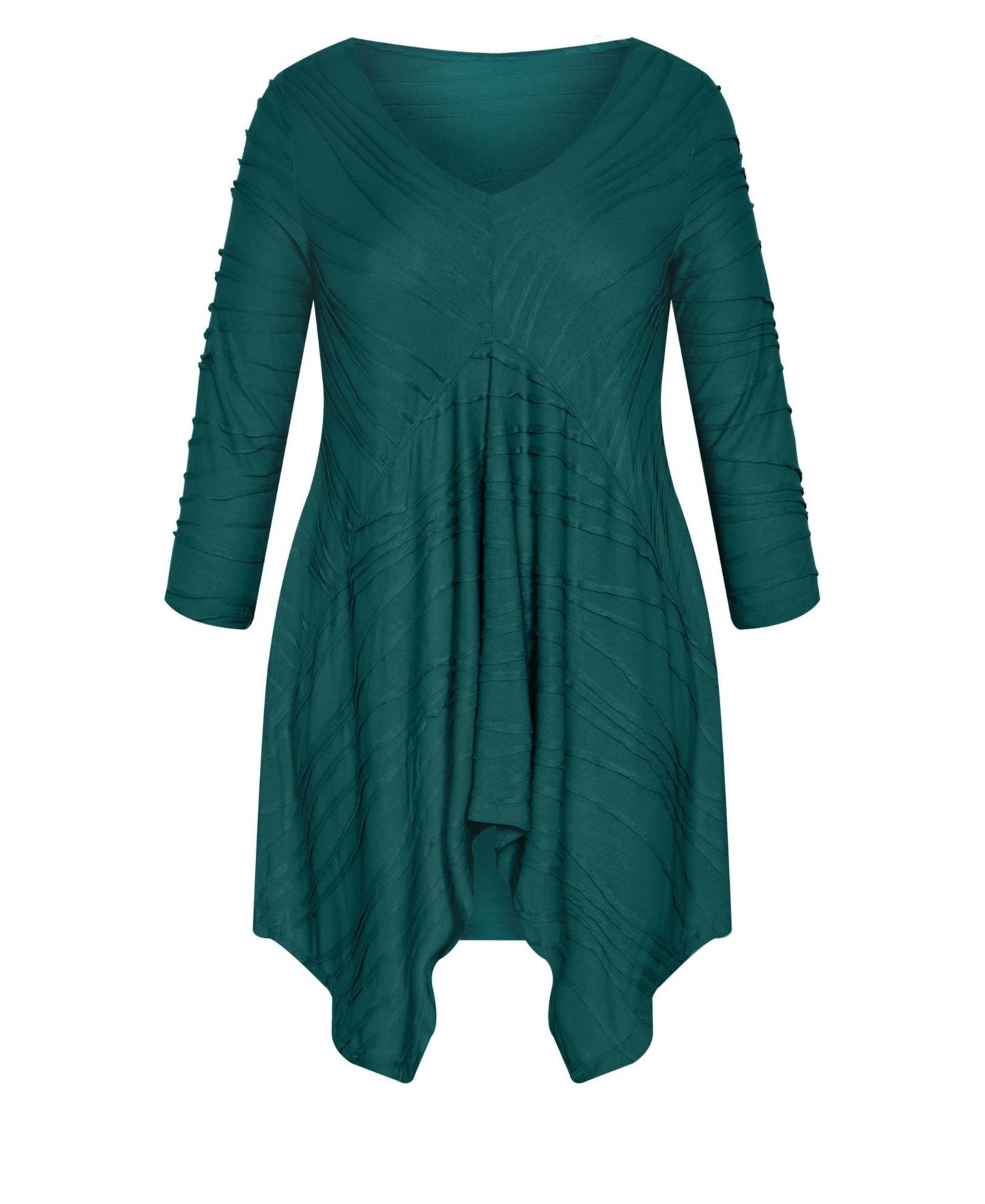 Женский топ Avenue Finley Textured Tunic, цвет: Бирюзовый — фото 3