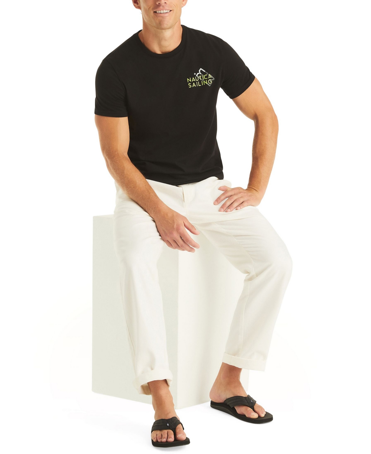 Nautica Men's Printed Crewneck T-Shirt