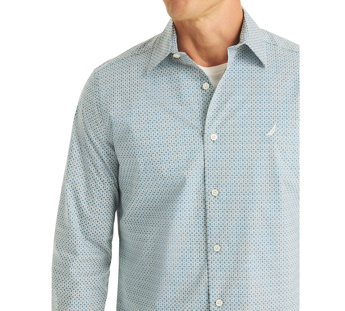 Nautica Men's Printed Long-Sleeve Shirt