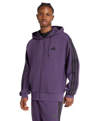 Men's Regular-Fit 3-Stripes Full-Zip Fleece Hoodie 
