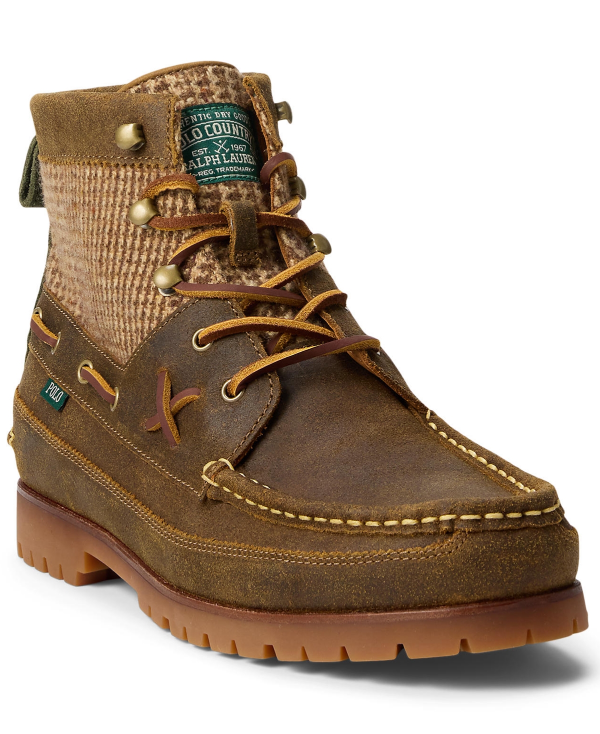 Polo Ralph Lauren Men's Round-Toe Lace-Up Boots