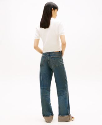 Women's Essential Striped Short-Sleeve Sweater