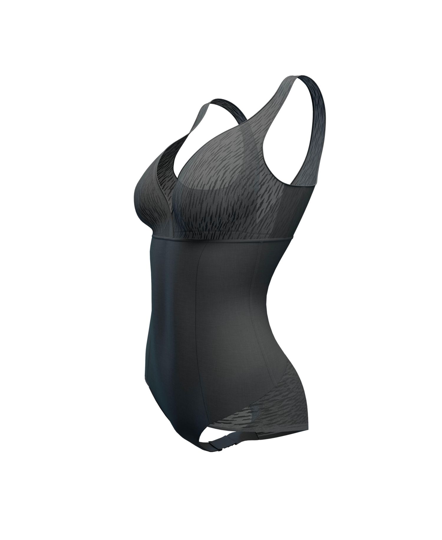 Women's Sheer Stripe Detail Sculpting Bodysuit